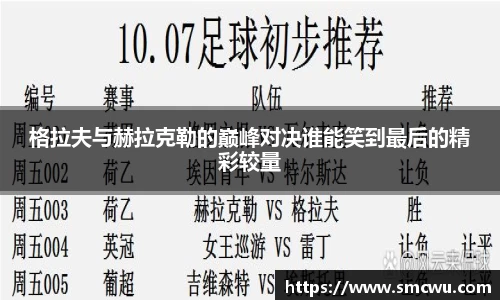 格拉夫与赫拉克勒的巅峰对决谁能笑到最后的精彩较量